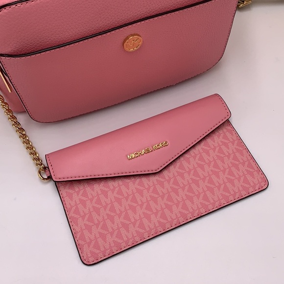 MICHAEL KORS Maisie Medium Pebbled Leather 2-in-1 Backpack Carnation NWT - Picture 15 of 16